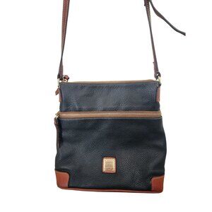 Vintage Dooney & Bourke Black Pebble Grain Leather Crossbody Bag Purse